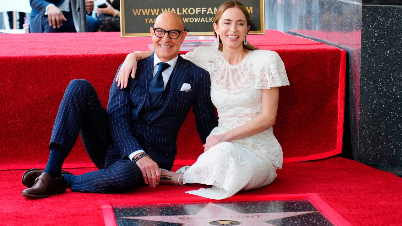 Emily Blunt Stanley Tucci Walk of Fame